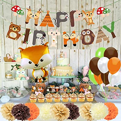boy-birthday-woodland-animal-theme