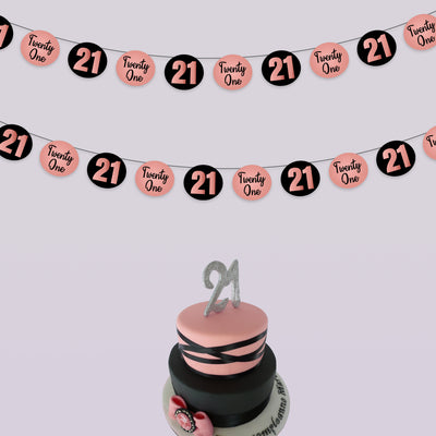 21st Theme Happy Birthday Party Decorations | 21st Birthday Themed Garlands