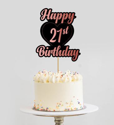 21st Birthday Theme Cake Toppers