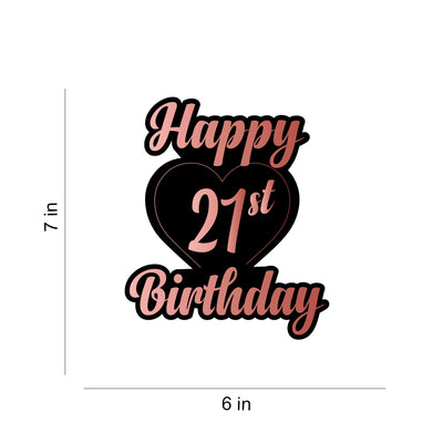 21st Birthday Theme Cake Toppers