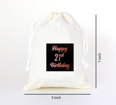 21st Birthday Favor Bags | 21st Birthday Party Return Gift Candy Bags
