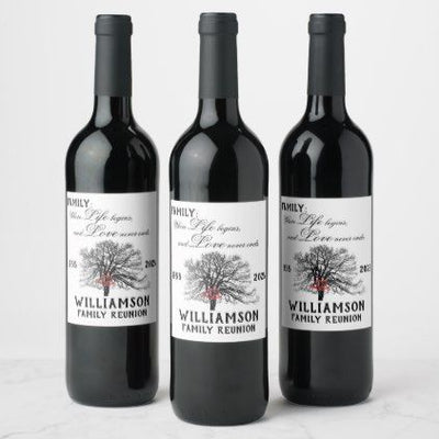 Family Reunion Wine Labels