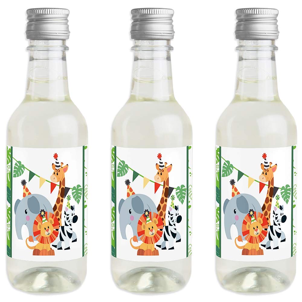 Safari Baby Shower Mini Wine Label