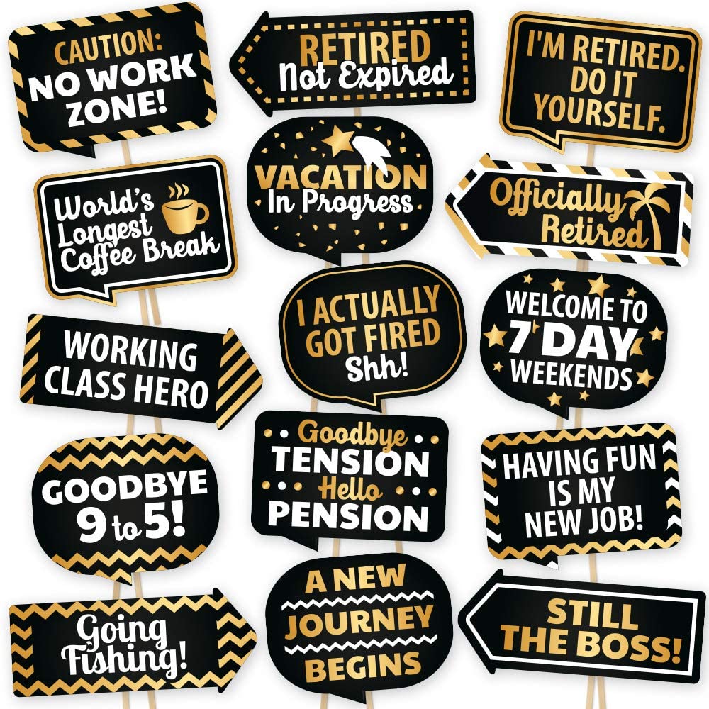 Retirement Photo Booth Props | Retirement Party Decoration