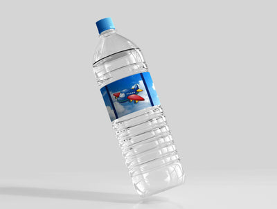 Airplane Birthday Ideas | Birthday Themed Water Bottles