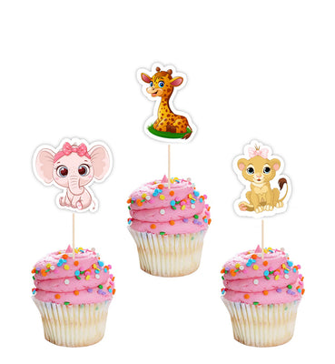 Jungle Theme Baby Shower Cupcake Toppers