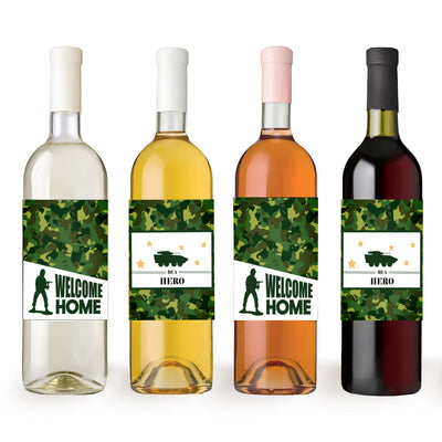 Wine Bottle Labels Military Homecoming