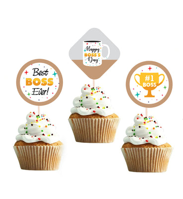 Boss's Day Cupcake Toppers