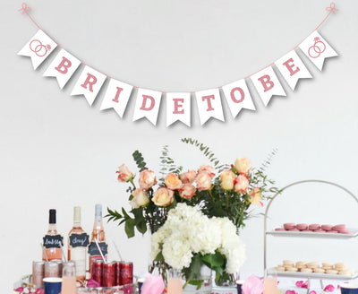 Bridal Shower Banner | Rose Gold Party Decorations
