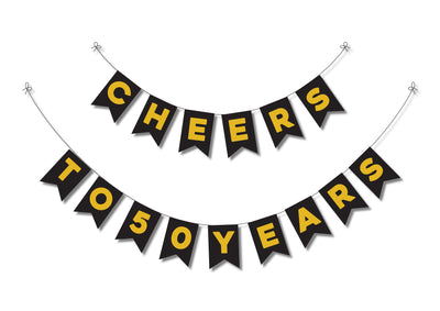 50th Birthday Party Banner |  Birthday Party Supplies