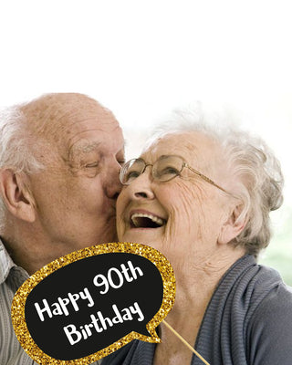90th Birthday Theme Photoprops | Happy Birthday Party Decorations