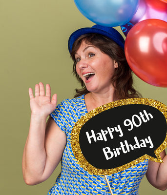 90th Birthday Theme Photoprops | Happy Birthday Party Decorations