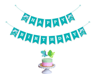 Dinosaur Themed Birthday Supplies | Dinosaur Birthday Banner Girl