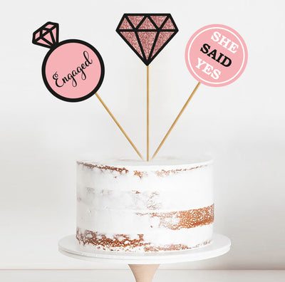 Cake Topper for Engagement | Engagement Party Decor