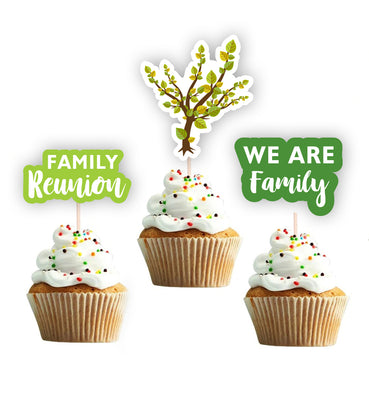 Family Reunion Cupcake Toppers