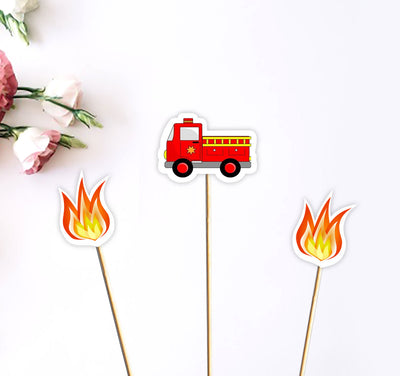 Fire Truck Birthday Centerpieces | Fire Truck Birthday Party Table Decorations
