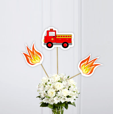 Fire Truck Birthday Centerpieces | Fire Truck Birthday Party Table Decorations