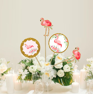 Flamingo Birthday Decoration Ideas | Flamingo Girl Birthday Centerpieces