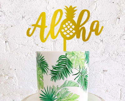 Hawaiian Theme Baby Shower Cake Decoration | Girl Baby Shower Party Supplies