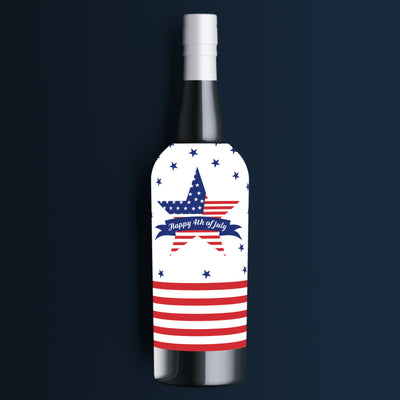 4th Of July Party Decoration Ideas |  Fourth Of July Wine Bottles