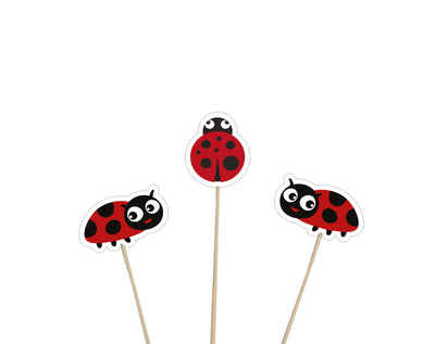 Lady Bug Cup Cake Topper | Lady Bug Party Supplies
