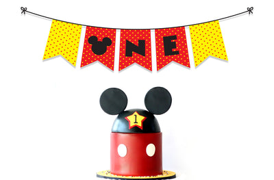 Ideas for Mickey Mouse 1st Birthday Party - Banner
