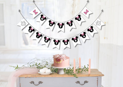 Minnie Mouse Birthday Party| Minnie Mouse Birthday Banner