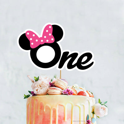 Minnie Mouse Birthday Cake Topper | Happy Birthday Cake Topper