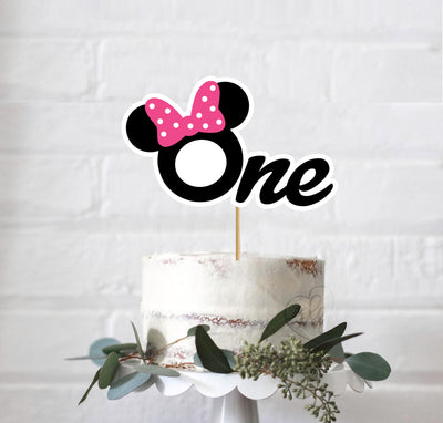 Minnie Mouse Birthday Cake Topper | Happy Birthday Cake Topper
