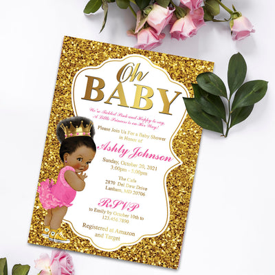 Princess Party Invitation | Baby Shower Invitation Cards