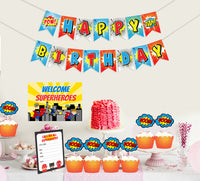 Superhero Party Decoration Supplies  |  Combo Pack