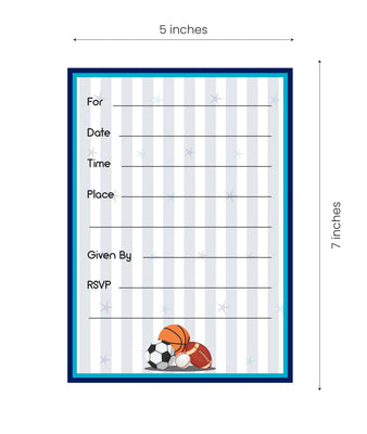 Sports Baby Shower Party Invitations  | Boy Baby Shower Party Supplies