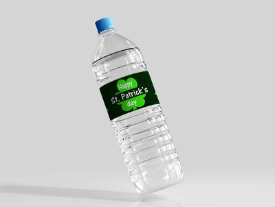 St Patrick's Day Water Bottle Label Decoration