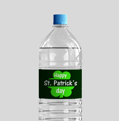 St Patrick's Day Water Bottle Label Decoration