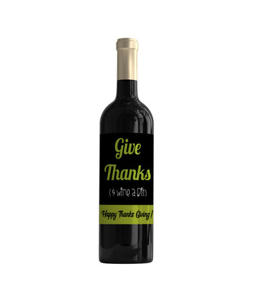 Thanksgiving Wine Bottle Labels