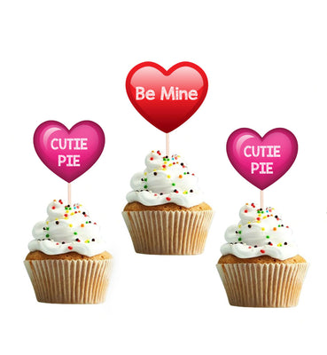 Valentines Decorations | Valentines Cupcake Topper