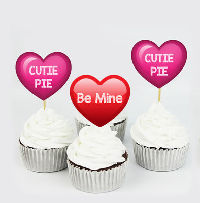 Valentines Decorations | Valentines Cupcake Topper