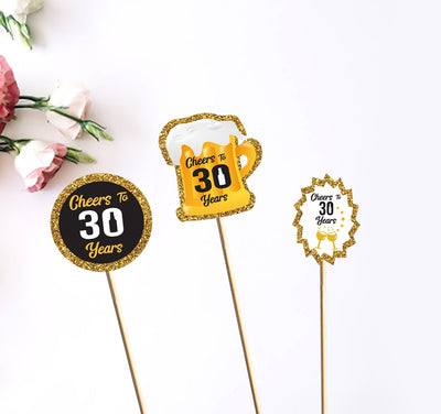 30th Birthday Party Table Decorations | Centerpieces for Birthday Party