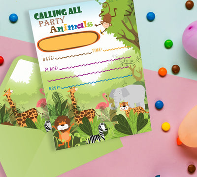 AnimalBirthday Invitations Ideas | Jungle Theme Birthday Invitation
