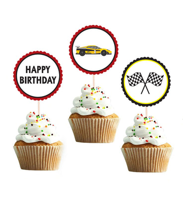 Car Birthday Theme Cupcake Topper | Little Boy Truck Birthday Cake Ideas