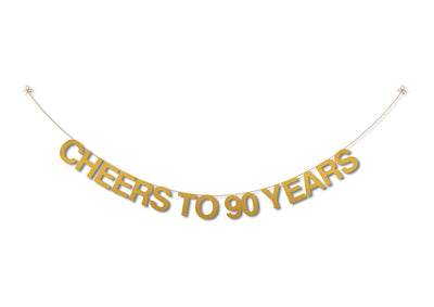 90th Birthday Party Banner |  Birthday Party Supplies