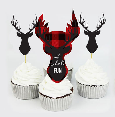 christmas cup cake toppers