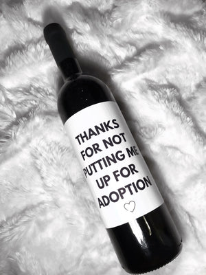 Adoption Day Wine Bottle Labels