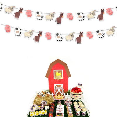 Farm Baby Shower Party Ideas | Farm Garland Decorations