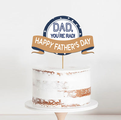 happy fathers day cake topper