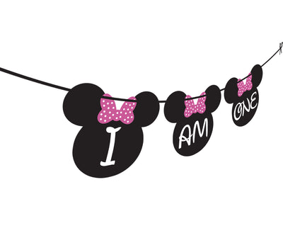Minnie Mouse Birthday Party High Chair Banner