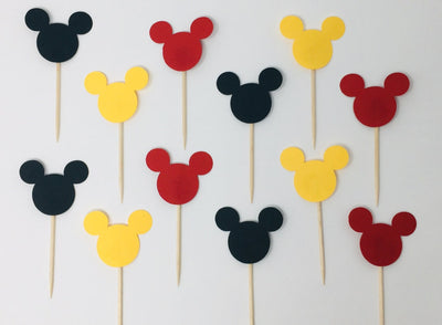 Mickey Mouse Cupcake Toppers Party |Mickey Mouse Boy Cupcake Toppers