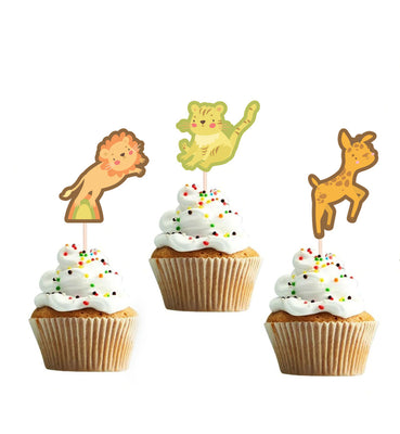 Jungle Birthday Theme Ideas | Girl Birthday Cupcake Toppers