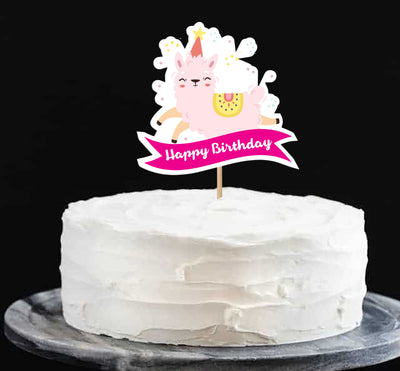 Llama Cake Toppers | Llama Birthday Party Decoration