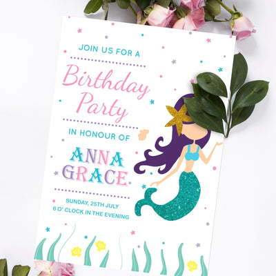 Mermaid Birthday Party Decoration |  Mermaid Party Invitations